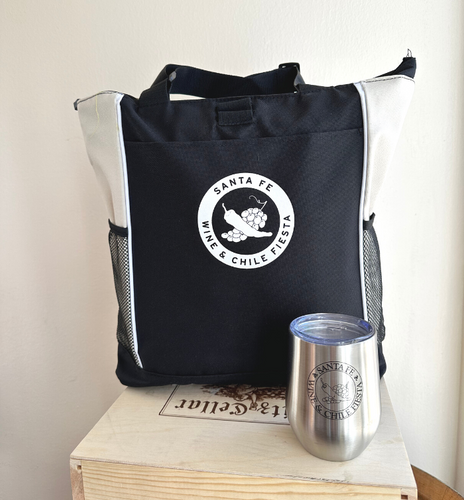 Beige and Black Tote Bag w/ Logo